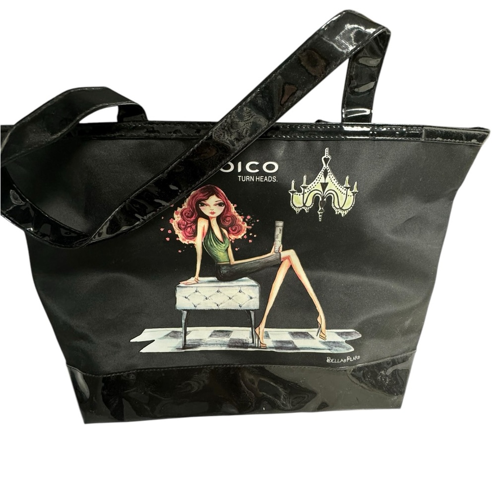 Joico Bella Pilar Nylon and Patent Leather Tote Bag. NWOT. - Picture 1 of 9